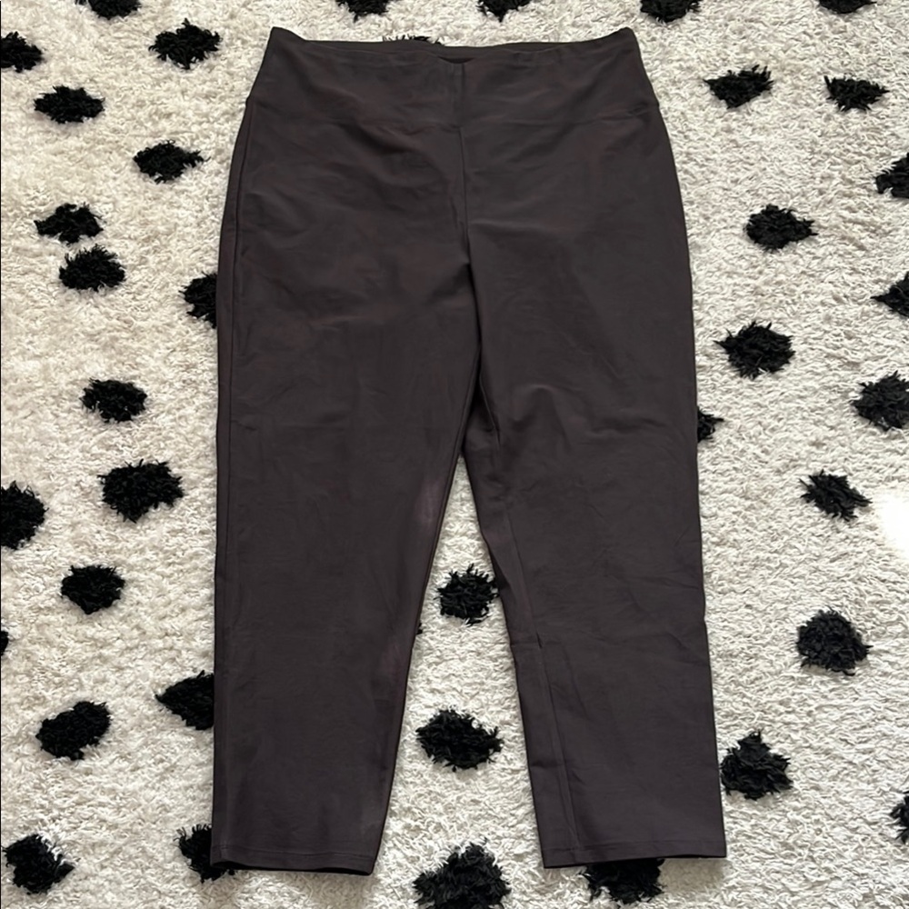 Eileen Fisher size LARGE relaxed brownish grey stretch pants